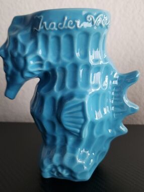 Trader Vics Of Seychelles Blue Seahorse Collector Tiki Mug 6in NWOT